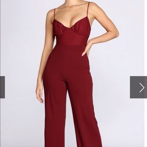 Small formal red holiday Christmas jumpsuit new